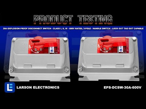 30A Explosion Proof Disconnect Switch - Class I, II, III - 600V Rated, 3-Pole - Handle Switch