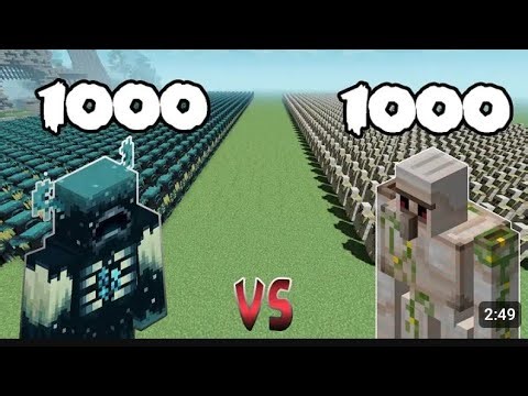 2000 iron golem vs 100 warden(jitney walay no Milan guy $1000000 rupies)