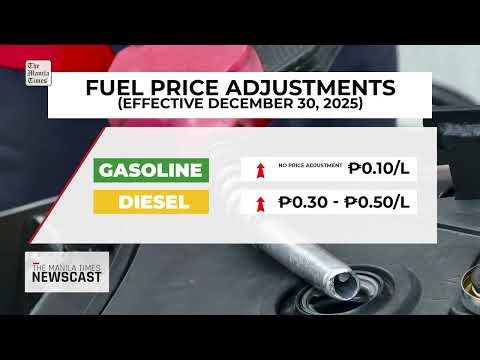 Gasoline, diesel prices increase slightly next week