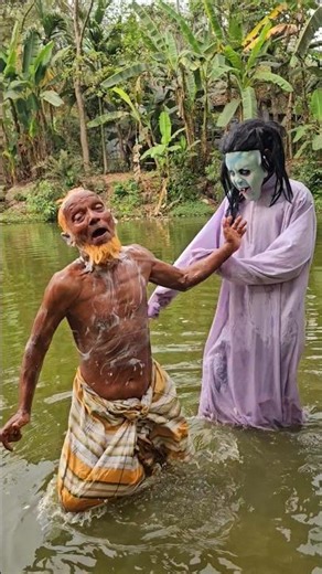 Water Ghost Prank on Grandpa! His Scary Reaction 😱👻