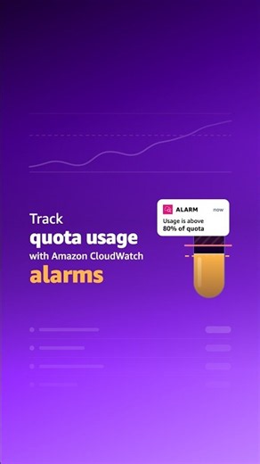 Track quota usage with Amazon CloudWatch alarms