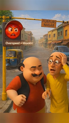 Motu Patlu aur Talking Traffic Light 🤖🚦 | Samosa Ka Future! 😂🍩 #shorts #motupatlu #cartoonshorts