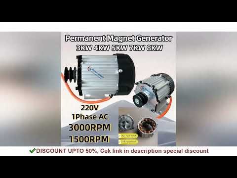 220V Single Phase Alternator PMG 5000W 7KW 8KW 1500RPM 3000RPM Premium Permanent Magnet Generator