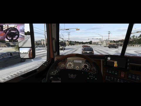 American Truck Simulator | Transporting IBC Container | Steering Wheel Gameplay