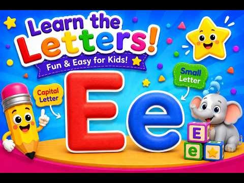Learn Letter E with Clay! | Capital E & Small e | Preschool ABC Song for Kids