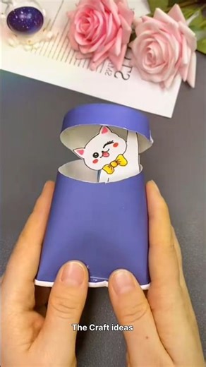 How to Make a DIY Pop-Up Cat Paper Cup Craft for Kids | Easy Paper Cup Craft