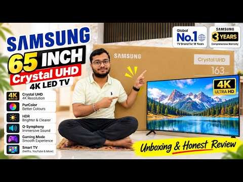 Samsung LED Crystal UHD 65 Inch 4K Smart LED TV Review 📺 | Features, Picture Quality & Setup