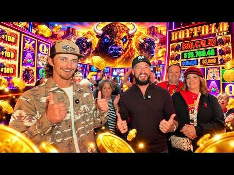 Big Spins on Buffalo Link with our Cruise Group Pull!