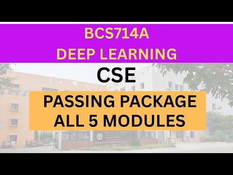 BCS714A Deep Learning All 5 Modules Passing Package | VTU 7th Sem 2022 Scheme