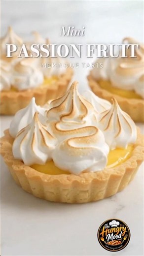 Passion Fruit Meringue Tartlets That Look Like Little Pieces of Sunshine! ☀️😍 | The Hungry Mood
