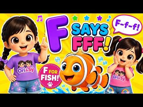 F Says FFF 🐟 Learn Letter F | Phonics Song for Kids