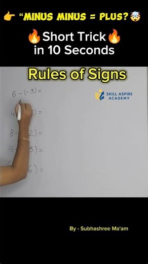 Rules of Signs😱🔥Short Tricks in 10 Seconds🔥#maths#tricks#shorts#reels#trending#viral#youtubeshorts