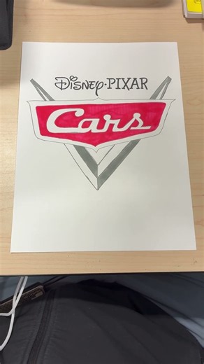 Disney Pixar Cars Logo with Alcohol Markers