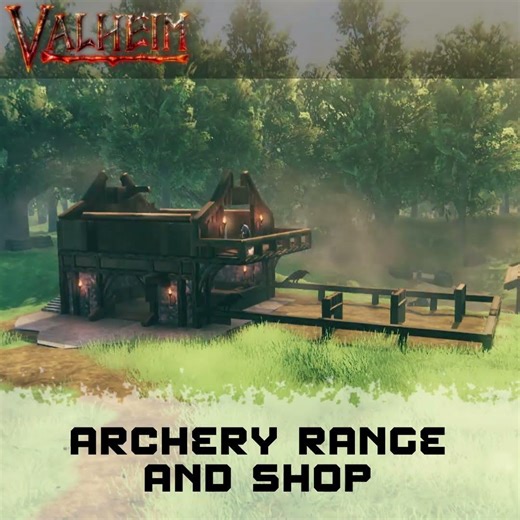 Valheim Archery Range And Shop - Mid Game - (Speed Build Short) #valheim #speedbuild