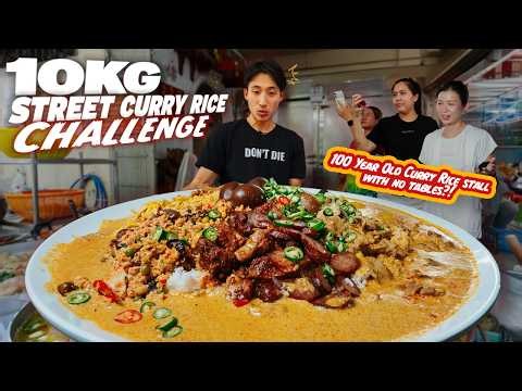LARGEST 10KG CURRY RICE CHALLENGE?! | 100 Year Old Legendary Curry Rice Stall In Bangkok Chinatown!