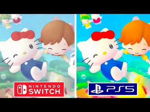 Hello Kitty Party Land PS5 vs Nintendo Switch Graphics Comparison