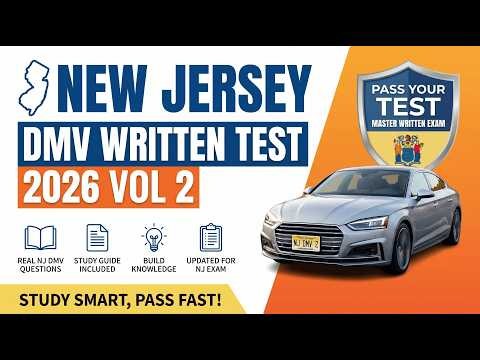 New Jersey DMV Written Test 2 | 50 Real Test Questions | Pass DMV Permit Test 2026 #dmvwrittentest