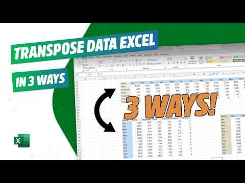 3 Easy Ways to Transpose Data in Excel | Dynamic & Static Methods Explained