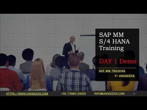 SAP MM Training | SAP Material Management (MM) Overview | SAP MM Course for Beginners | Day 1 Demo