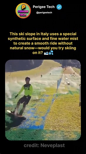 You Can Ski Here Without Any Snow! 🤯🎿