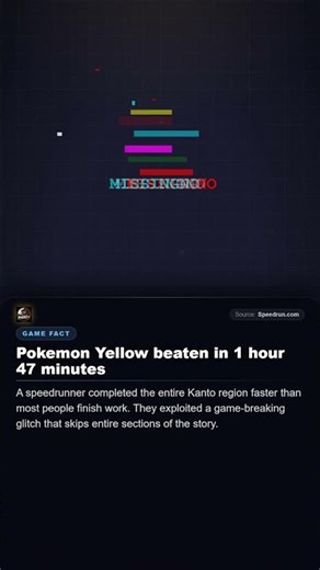 Pokemon Yellow beaten in 1 hour 47 minutes
