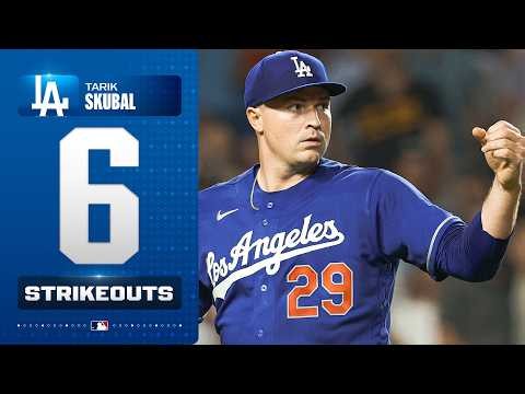 EVERY Tarik Skubal strikeout in his Dodgers debut! | MLB Highlights