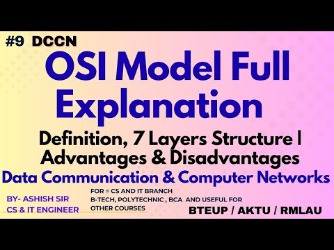 OSI Model Explained in Hindi | Definition, 7 Layers Structure, Advantages & Disadvantages | #DCCN