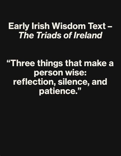 Three Things That Make a Person Wise Irish Wisdom