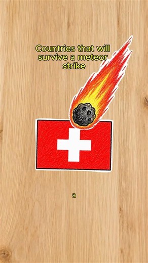 Ranking countries by meteor survival odds #geography #apocalypse #shorts