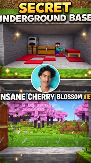 Hidden Base with Secret View 😳 Minecraft Build