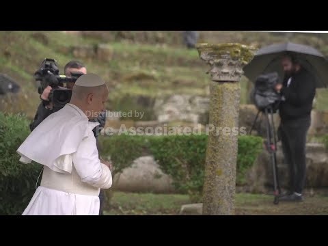 Pope Leo XIV visits Hippo ancient Roman archaeological site in Algeria