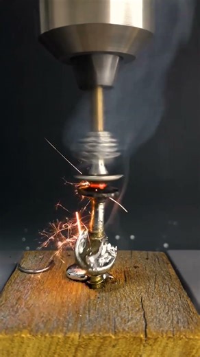 Drilling a Screw Until It Completely Melts #oddlysatisfying #science #experiment