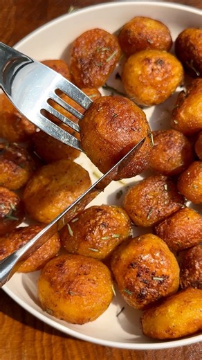 The CRISPIEST Oven Roasted Baby Potatoes
