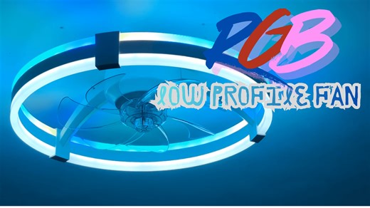 Watch Smart Low Profile Ceiling Fan With Color Changing Lights! on Amazon Live