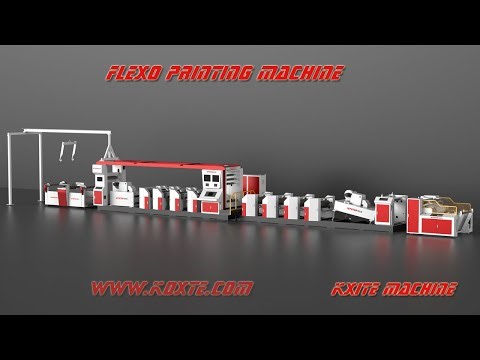 4/6high Speed Central Drum Shopping Bag Woven Bag Flexographic Printing Machine