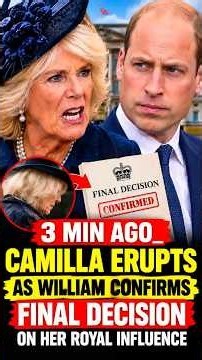Camilla STUNNED By William’s SHOCKING Royal Decision! 🚨 #QueenCamilla #PrinceWilliam #RoyalNews