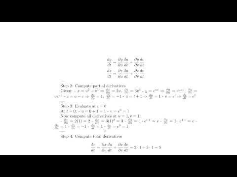 Find dw/dt at t=0 for w = x + y + z | Calculus Chain Rule Example!