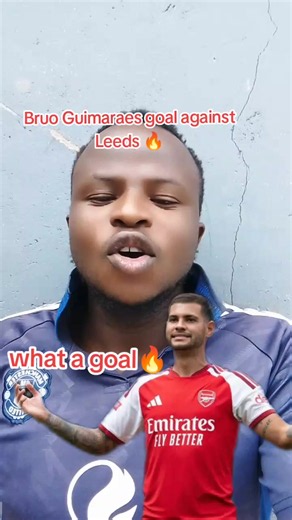 Bruno Guimaraes' Stunning Goal vs Leeds United | Arsenal 2-1