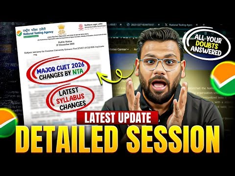 NTA CUET 2026 Major Changes & New Syllabus Update 😰 | Live Doubts Session 🔥| NTA Official Update ✅