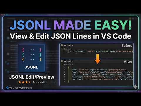 How to View and Edit JSONL Files in VS Code
