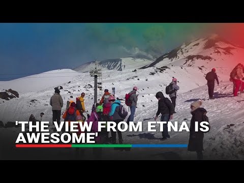'Unique experience': Tourists ski on slopes of erupting Mount Etna | ABS-CBN News
