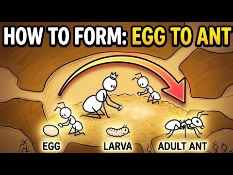 How Does an Ant Grow? | (Ant Mun) Ant Life Cycle Explained