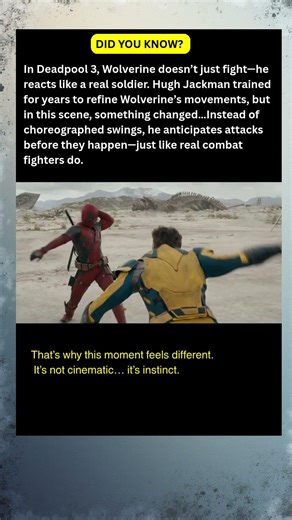 Wolverine used REAL combat instinct here… not acting 😳 #wolverine #shorts