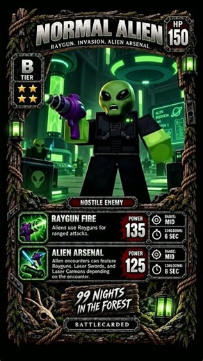 Normal Alien Card 99 Nights in the forest Roblox Edition