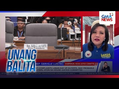 Panayam kay Rep. Gerville Luistro, Chairperson, House Justice Committee | Unang Balita