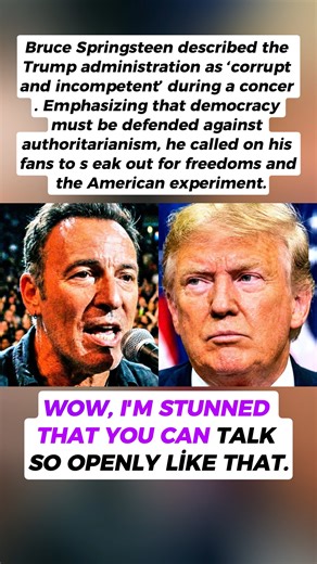 Bruce Springsteen Calls Trump Administration “Corrupt and Incompetent” | Real Faces