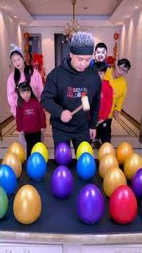 Egg-crashing challenge, so exciting! Play during Spring Festival #SpringFestival