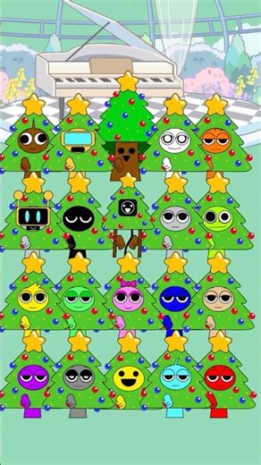 Christmas Tree Chess Type Dance Animate with Sprunki#shorts #christmasdance #christmas #danceanime