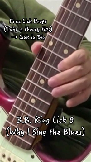 B.B. King Lick 9 from Why I Sing the Blues | Get the latest Free Lick Drop with TAB + theory.