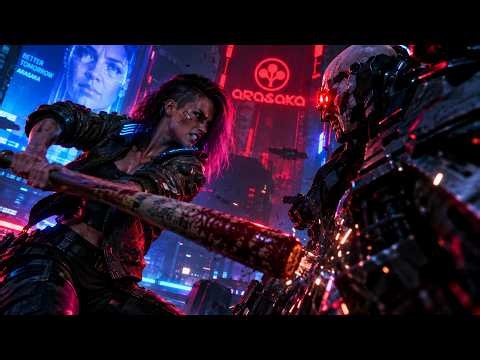 Adam Smasher boss fight with a baseball bat